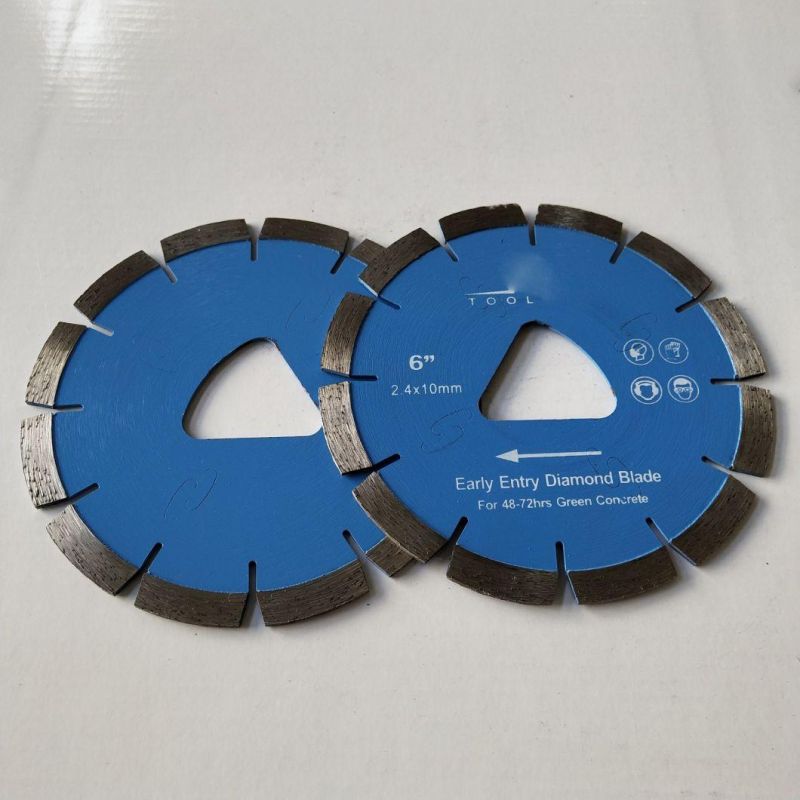 6" Diamond Saw Blade Early Entry Concrete Cutting Disc for Med-Hard Aggregate Concrete