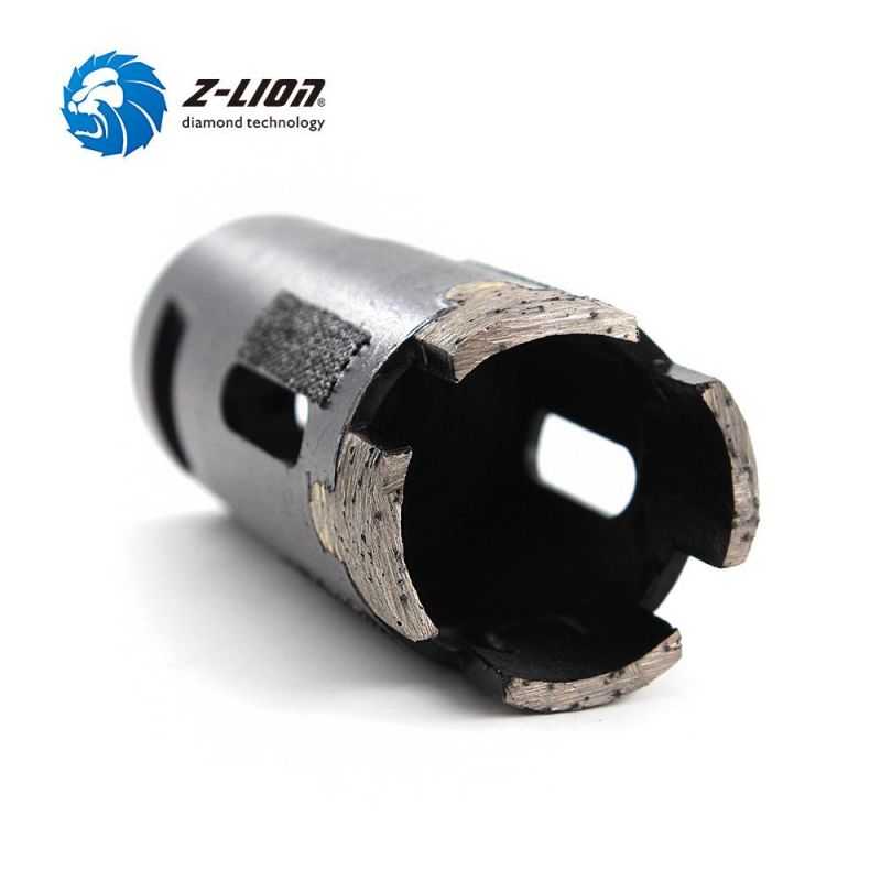 Diamond T Segments Brazed Teeth Dry Core Drill Bit for Granite Engineered Stone Drilling