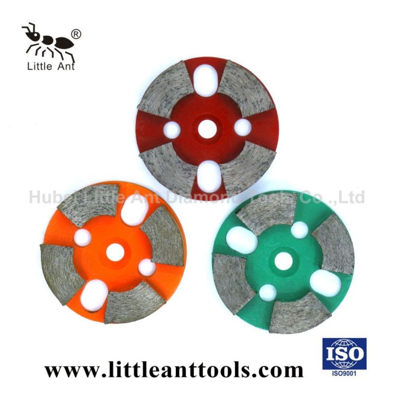 4-Inch Circular Concrete Floor Diamond Grinding Plates with Four Segment