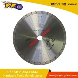 Turbo Segmented Diamond Saw Blade with Reinforced Center for Cutting Granite