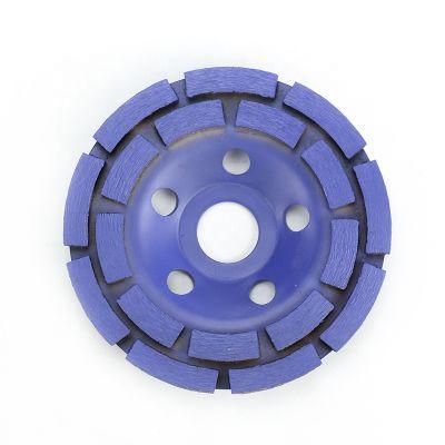 5 Inch Concrete Double Row Diamond Grinding Cup Wheel for Angle Grinder