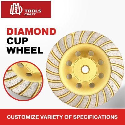 Aluminium Body Diamond Grinding Cup Wheel for Stone and Concrete Grinding