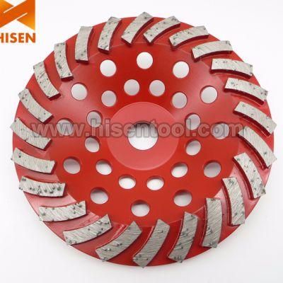 Soft Bond 7&quot; Diamond Turbo Cup Wheel for Concrete with 24 Segments