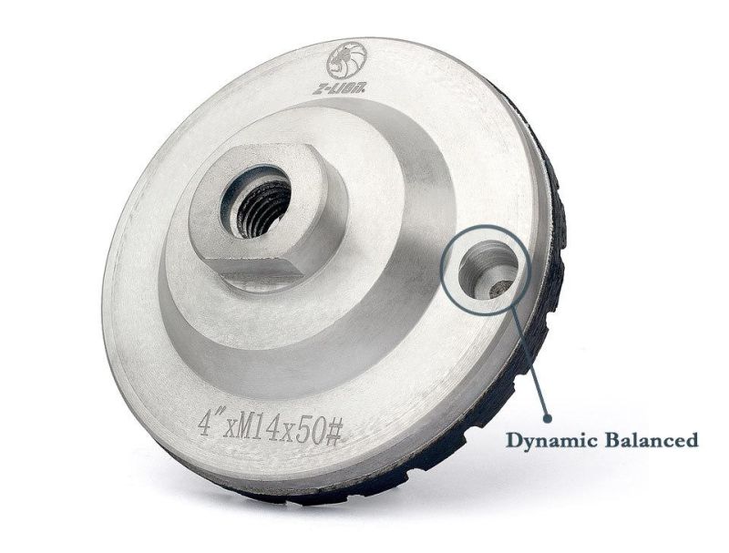 Aluminum Based 100mm Diamond Turbo Cup Wheels Single Layes M14 Thread