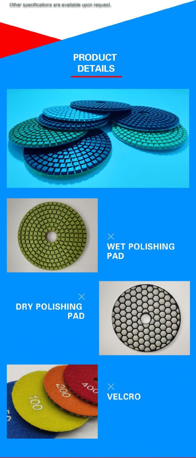 Dry Polishing Pads Sandpaper 100mm for Polishing Abrasive Stone