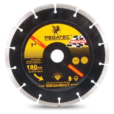 Pegatec 180mm Diamond Tool Cutting Wheel Segmented Saw Blade