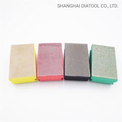 Electroplated Diamond Hand Pad, Foam Backed Hand Polishing Pads