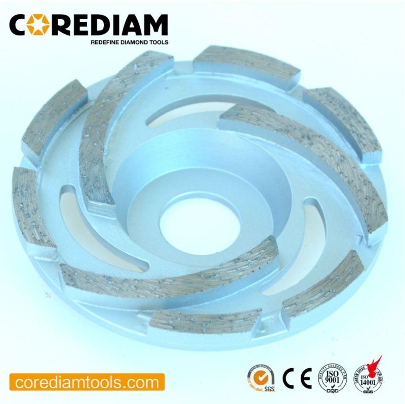 All Size Silver Brazed Cyclone Diamond Grinding Cup Wheel for Concrete and Masonry Materials in Your Need/Diamond Grinding Cup Wheel/Diamond Tool