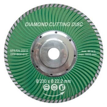 Cold Pressed Turbo Wave Diamond Circular Saw Blade with Flange Plate