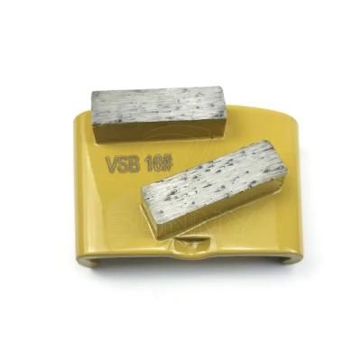 Floor Diamond Grinding Shoe with Double Bars Segment for Concrete