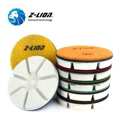 Z-Lion 3&quot; Diamond Resin Bond Dry Polishing Disc for Concrete Terrazzo Floor