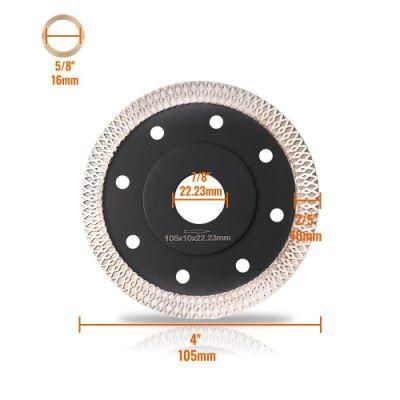 4&quot; X Mesh Turbo Tile Cutting Disc Diamond Hot Press Sintered Saw Blades for Porcelain Ceramic