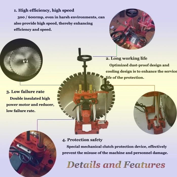 Hydraulic&Electric Reinforced Concrete Wall Saw Machine for Sale