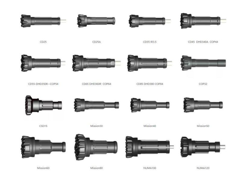 65-220mm J Series Low Air Pressure Alloy Steel Bits DTH Hammer Drill Bits