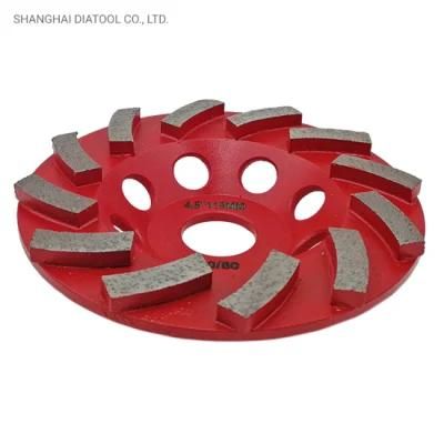 Shdiatool 4.5inch (115mm) Welded Diamond Segmented Turbo Grinding Cup Wheel