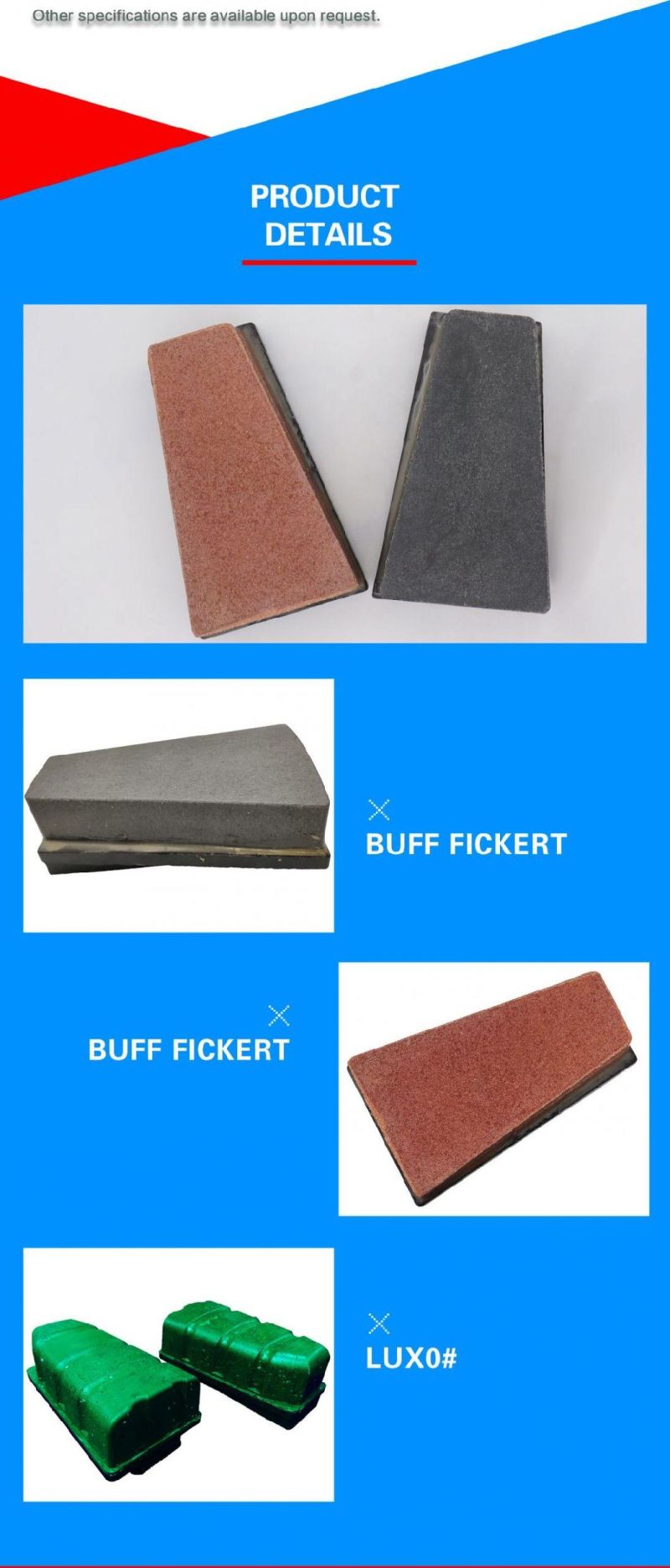 Buff Fickert and Lux0# Polishing Abrasive Grinding Stone