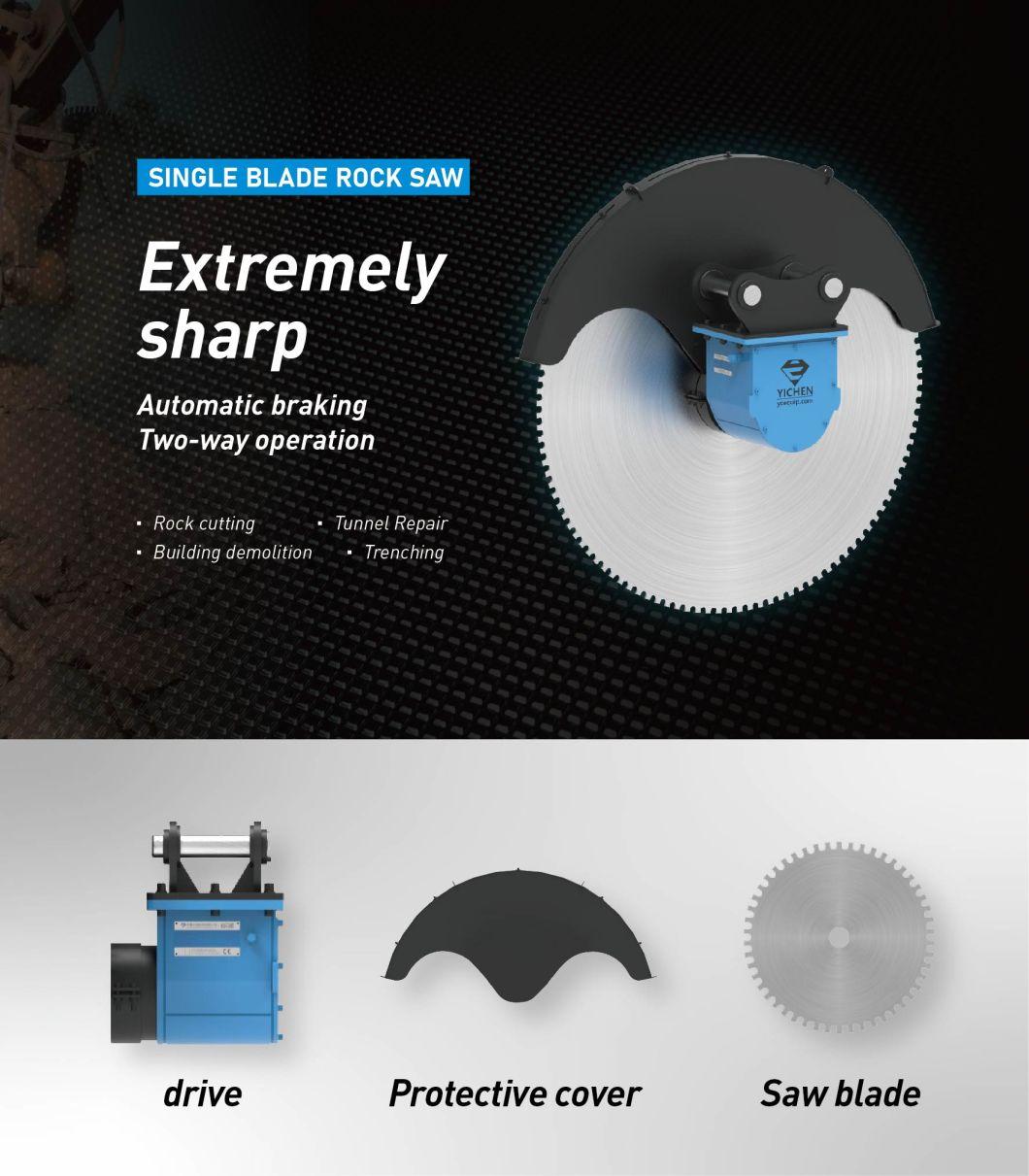 Yichen Rock Saw with Diamond Saw Blade, Metal, Rock, Inert Material Cutting Tunnel Construction Equipment