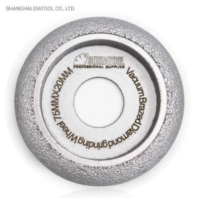 Shdiatool 20mm Vacuum Brazed Diamond Convex Grinding Wheel for Stone, Artificial Stone Ceremics Concrete