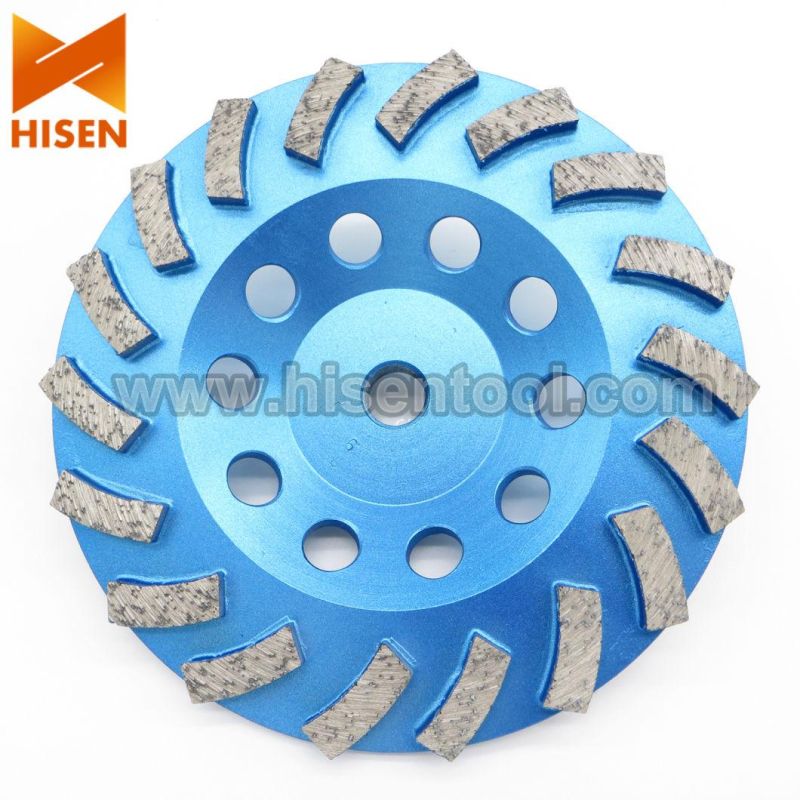 5/8"-11 Thread Spiral Turbo Diamond Grinding Cup Wheel