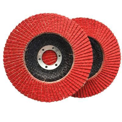 China Factory 4.5 Inch Red Flap Disc
