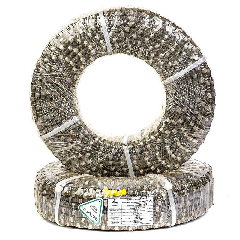 10.5/11.5mm 40 Bpm Reinforced Concrete Diamond Cable Saw Rope