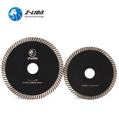 Hot Pressed Turbo Rim Concave Curved Cutting Disc Diamond Saw Blade