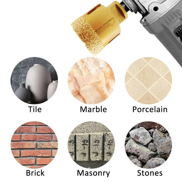 Vacuum Brazed Porcelain Tile Core Drilling Bit Diamond Drills Hole Saw Hole Cutter Diamond Drilling Bits