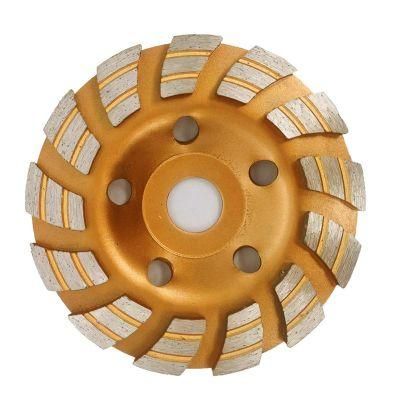 4 Inch Spiral Turbo Marble and Concrete Diamond Grinding Cup Wheels for Circular Saw Blade