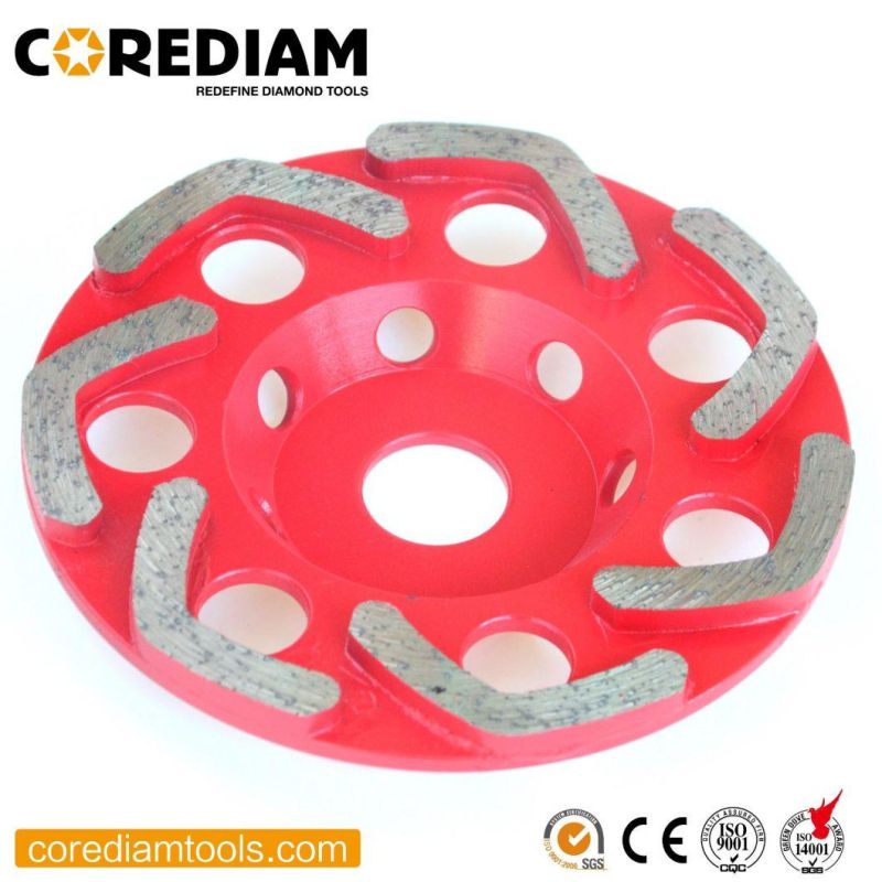 105mm-180mm Brazed Diamond Cup Wheel with F Segment for Concrete and Masonry in Your Need/Diamond Grinding Cup Wheel/Tooling