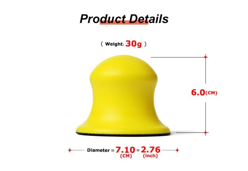 3" Foam Backed Polishing Pad Hook and Loop Backer for Wood Car Polishing Finishing Grinding