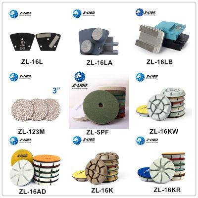 Zlion OEM Diamond Metal Resin Abrasive Sponge Polishing Pad for Concrete Stone Ceramic Granite Marble Floor Angle Grinder Dry Wet Grinding