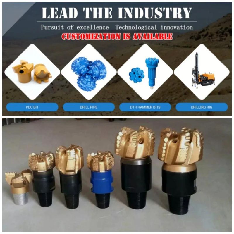 3 Blades 4 Blades Non Core PDC Drill Bit 152mm for Water Well Drilling