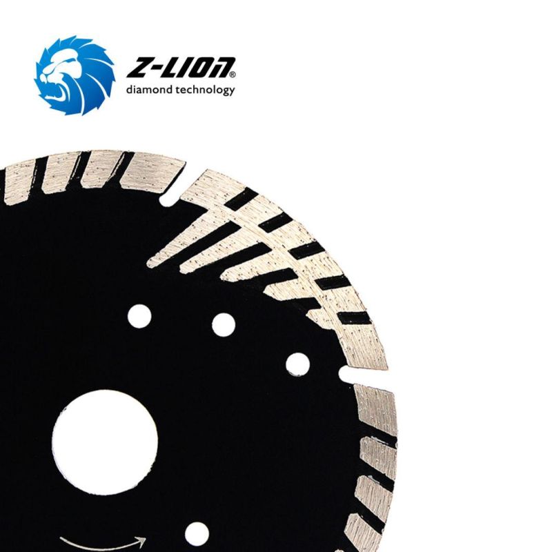 Diamond Turbo Cutting Disc with Triangle Protecting Teeth for Granite Concrete