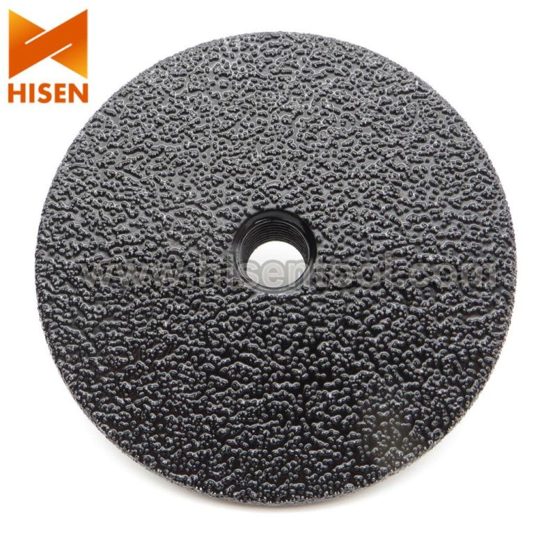 100mm Premium Vacuum Brazed Diamond Cup Wheel for Stone with Grit 30/40#