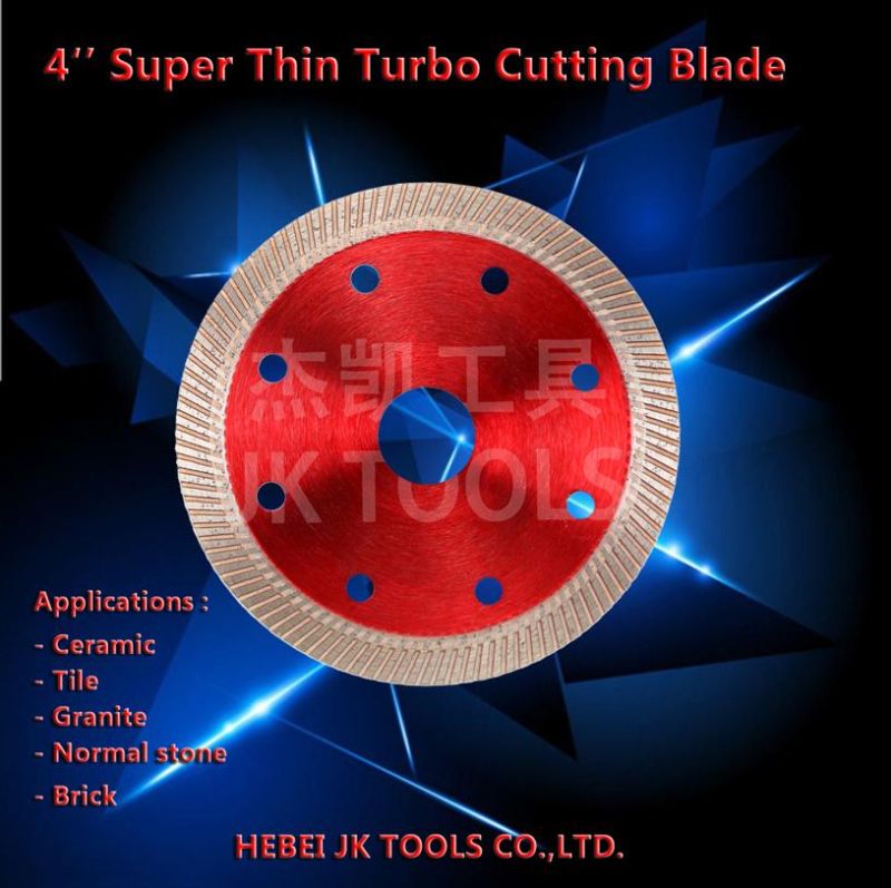 China Supply 4 Inch Turbo Saw Blade /Diamond Wheel / Diamond Saw Blade for Cutting Granite / Ceramic /Tile /Porcelain / Stone / Concrete / Brick