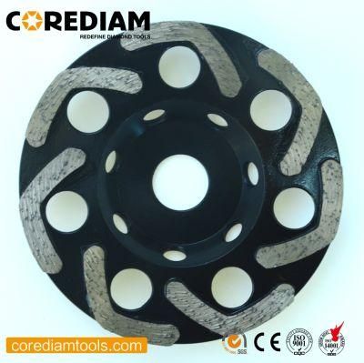 125mm Silver Brazed Diamond Grinding Cup Wheel with F Segment