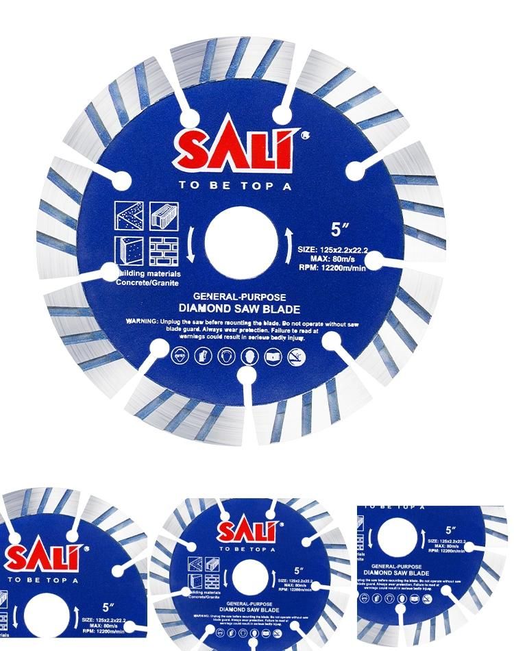 Sali 9inch 230*2.6*22.2mm High Quality Segment Turbo Diamond Saw Blade