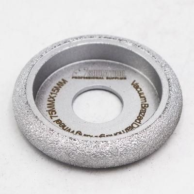 Shdiatool 15mm Vacuum Brazed Diamond Convex Grinding Wheel for Stone, Artificial Stone Ceremics Concrete