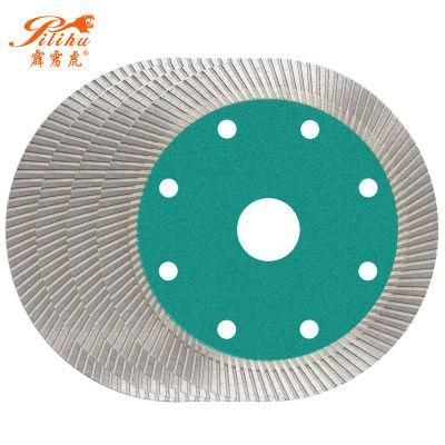 22.23mm Inner Hole Wave Turbo Cooling Holes Diamond Saw Blade with Reinforced Center for Cutting Granite