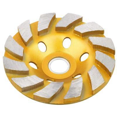 Segmented Turbo Rim Concrete Diamond Grinding Cup Wheel for Concrete