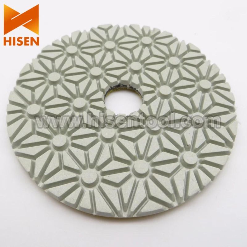 Premium 3 Steps 100mm Diamond Wet Polishing Pads for Granite