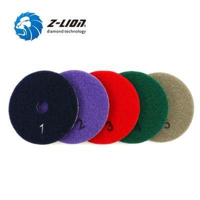 4inch 5 Step Dry Polishing Pads for Stone Granite Concrete Grinding
