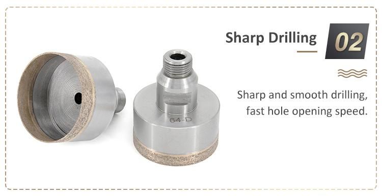 Sharp Thread Shank Glass Diamond Drill Bit Diamond Hole Saw