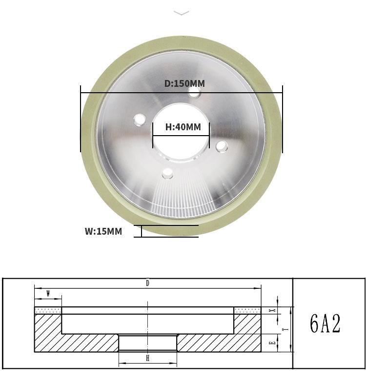 Vitrified Bond Diamond Polishing Wheel for CNC Grinding Machine