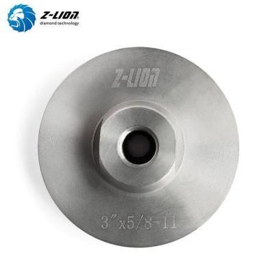 3&quot; Aluminum Angle Grinder Abrasive Tool Hook &amp; Loop Backer Pad for Flexible Diamond Polishing Pad