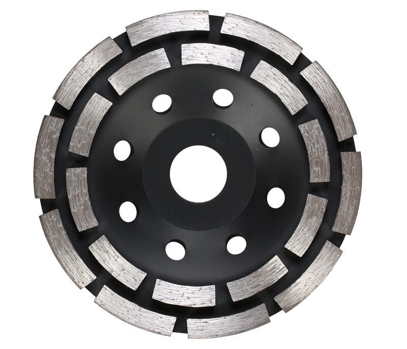 Stone Polishing Diamond Double Row Grinding Wheel Cup Disc Grinder Concrete Granite Segment Wheel