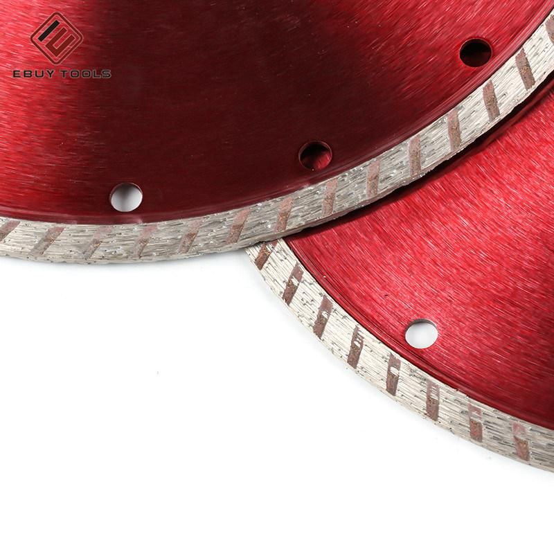 180mm X 7mm Good Quality Cold Pressed Turbo Diamond Saw Blade Cutting Granite, Marble and Hard Stone