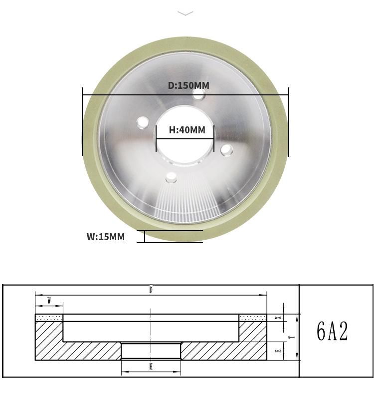 Vitrified Bond Cup Diamond Grinding Wheels for PCD Blade