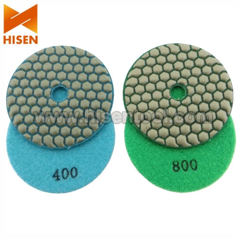 Standard Quality 100mm Hook & Loop Back Dry Flexible Polishing Pads