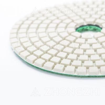 White Resin-Bond Diamond Granite Polishing Pads with Straight Type